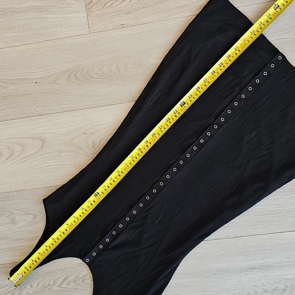 LucyLove Snap It Up Button Down Ribbed Bodycon Sleeveless Dress Small - Picture 8 of 15